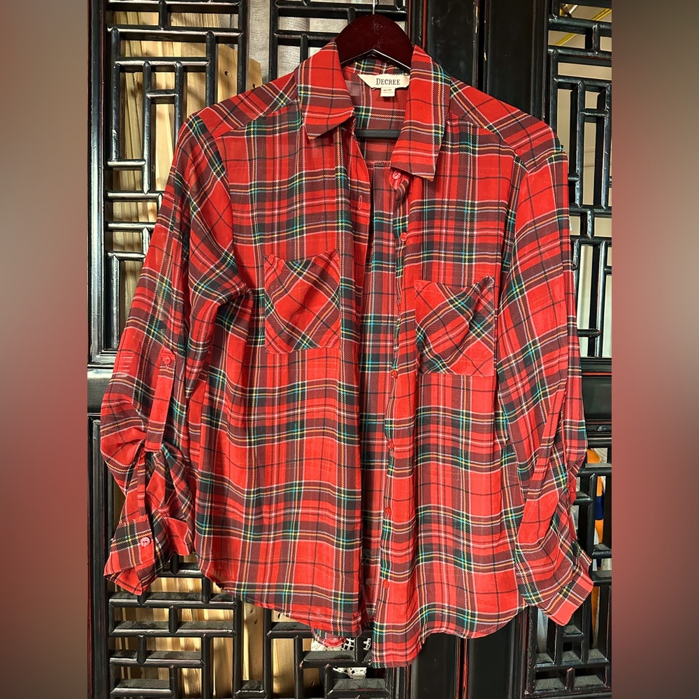 Light somewhat see thru chiffon blouse